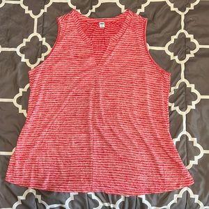 EUC Old Navy red & white tank top